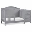 Namesake Charlie Wood 4-in-1 Convertible Crib & Changer in Gray