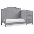 Namesake Charlie Wood 4-in-1 Convertible Crib & Changer in Gray
