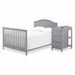 Namesake Charlie Wood 4-in-1 Convertible Crib & Changer in Gray