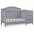 Namesake Charlie Wood 4-in-1 Convertible Crib & Changer in Gray