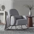 Namesake Compass Upholstered Modern Fabric Rocker in Gray