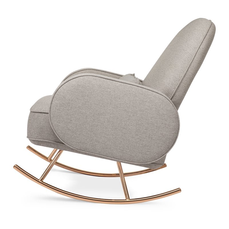 Namesake Compass Upholstered Modern Fabric Rocker in Gray