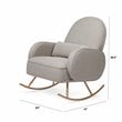 Namesake Compass Upholstered Modern Fabric Rocker in Gray
