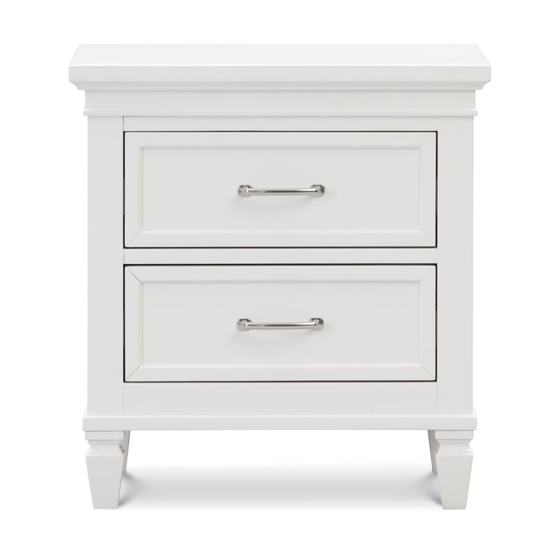 Namesake Darlington 2-Drawer Transitional Wood Nightstand in White