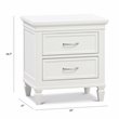 Namesake Darlington 2-Drawer Transitional Wood Nightstand in White