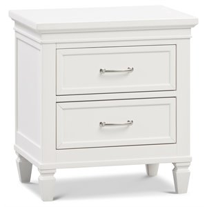 namesake darlington 2-drawer transitional wood nightstand in white