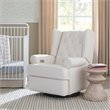 Namesake Harbour Tufted Modern Fabric Swivel Power Recliner in Cream