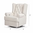 Namesake Harbour Tufted Modern Fabric Swivel Power Recliner in Cream