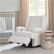 Namesake Harbour Tufted Modern Fabric Swivel Power Recliner in Cream