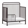 Namesake Winston Metal 4-in-1 Convertible Mini Crib in Vintage Black