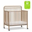 Namesake Winston Metal 4-in-1 Convertible Mini Crib in Vintage Gold