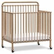 Namesake Winston Metal 4-in-1 Convertible Mini Crib in Vintage Gold