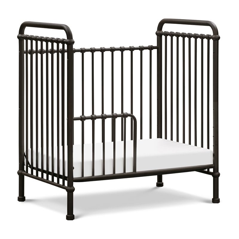 Namesake Abigail Metal 3-in-1 Convertible Mini Crib in Vintage Black