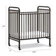 Namesake Abigail Metal 3-in-1 Convertible Mini Crib in Vintage Black