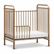 Namesake Abigail Metal 3-in-1 Convertible Mini Crib in Vintage Gold