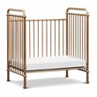 Namesake Abigail Metal 3-in-1 Convertible Mini Crib in Vintage Gold