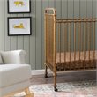 Namesake Abigail Metal 3-in-1 Convertible Mini Crib in Vintage Gold