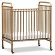 Namesake Abigail Metal 3-in-1 Convertible Mini Crib in Vintage Gold