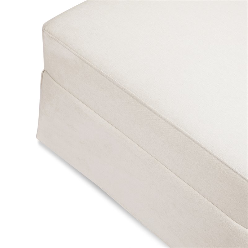 Namesake Crawford Modern Fabric Gliding Ottoman in Performance Cream