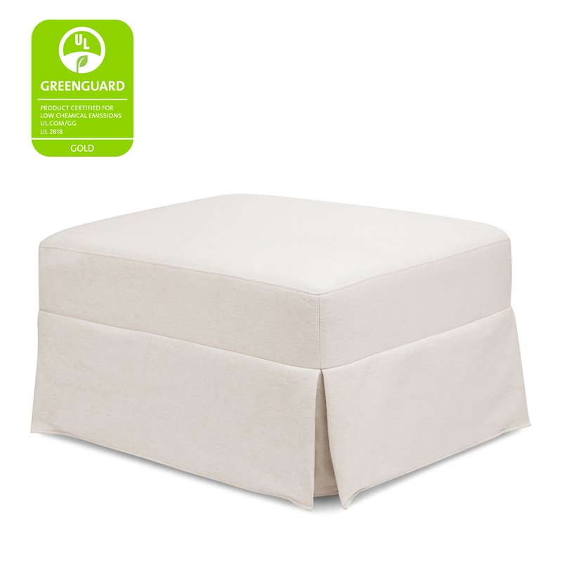 Namesake Crawford Modern Fabric Gliding Ottoman in Performance Cream