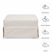 Namesake Crawford Modern Fabric Gliding Ottoman in Performance Cream
