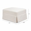 Namesake Crawford Modern Fabric Gliding Ottoman in Performance Cream