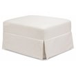 Namesake Crawford Modern Fabric Gliding Ottoman in Performance Cream