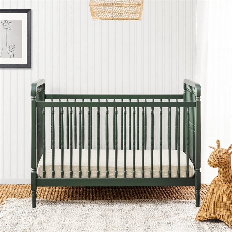 Namesake Liberty Wood 3-in-1 Convertible Crib in Forest Green
