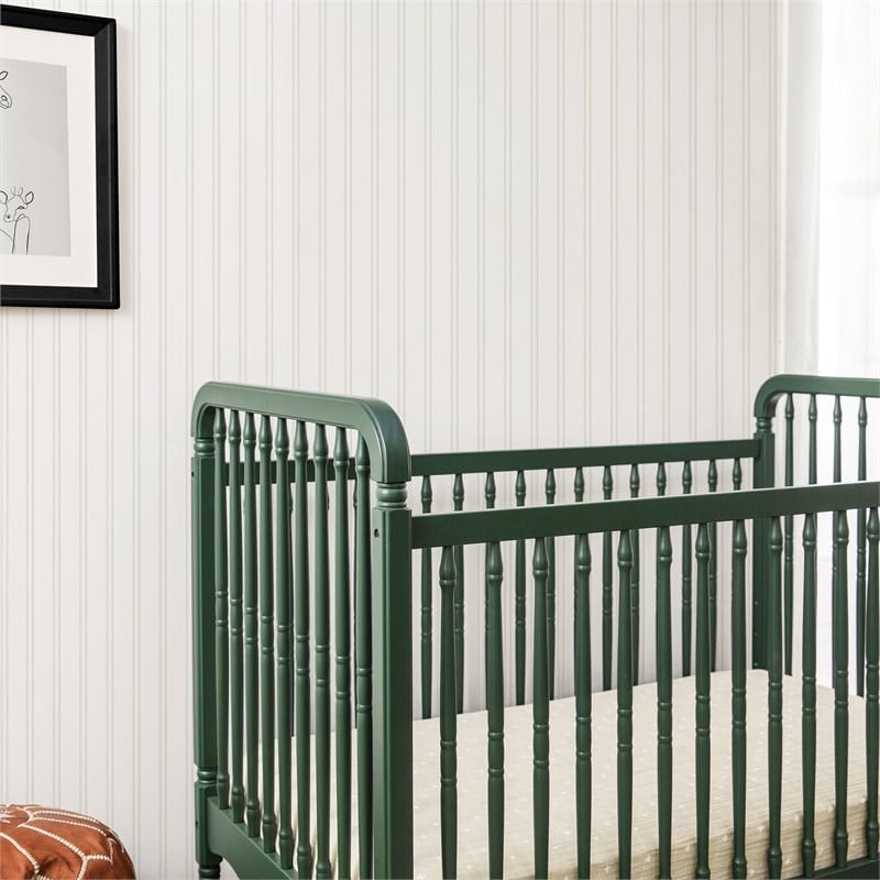 Namesake Liberty Wood 3-in-1 Convertible Crib in Forest Green