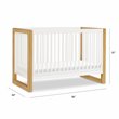 Namesake Nantucket Wood 3-in-1 Convertible Crib in Warm White and Honey