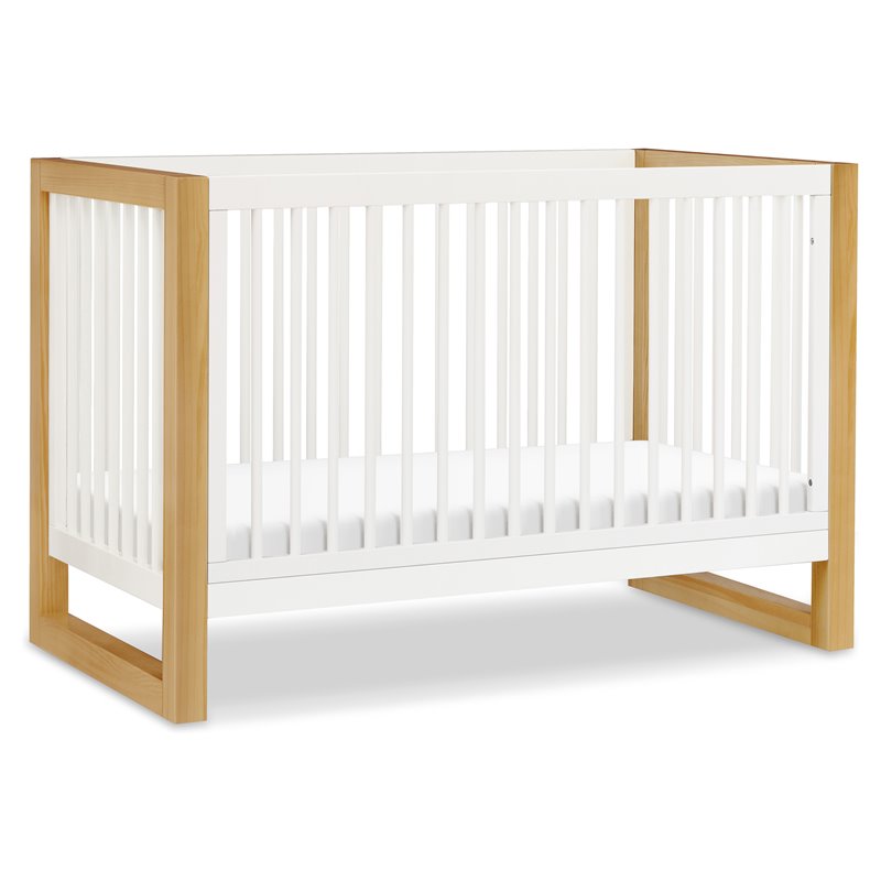 Namesake Nantucket Wood 3-in-1 Convertible Crib in Warm White and Honey