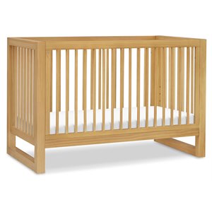 Namesake Nantucket Wood 3-in-1 Convertible Crib in Honey Natural