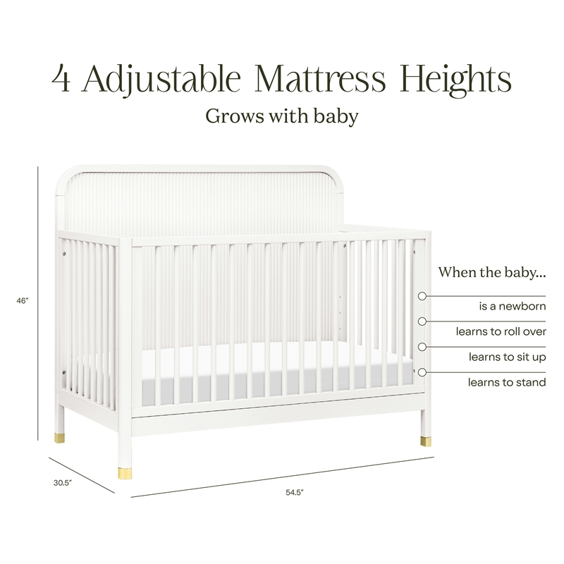 Namesake Brimsley Tambour 4-in-1 Convertible Crib in Warm White