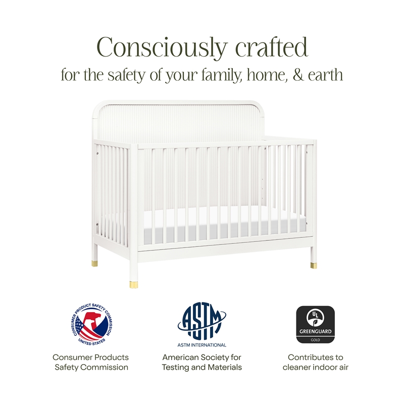 Namesake Brimsley Tambour 4-in-1 Convertible Crib in Warm White