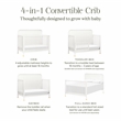 Namesake Brimsley Tambour 4-in-1 Convertible Crib in Warm White