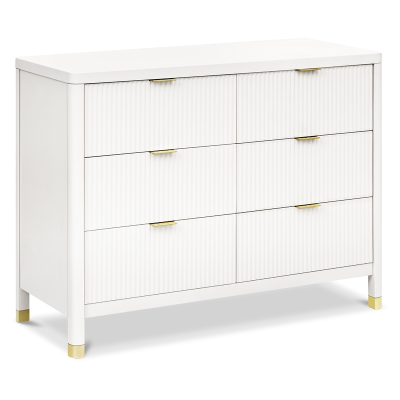 Namesake Brimsley Tambour 6-Drawer Assembled Dresser in Warm White