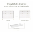 Namesake Brimsley Tambour 6-Drawer Assembled Dresser in Warm White
