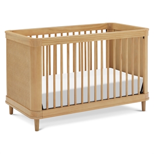 Namesake Marin with Cane 3-in-1 Convertible Crib in Honey and Honey Cane