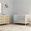 Namesake Marin with Cane 3-in-1 Convertible Crib in Warm White and Honey Cane