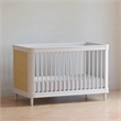 Namesake Marin with Cane 3-in-1 Convertible Crib in Warm White and Honey Cane
