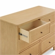Namesake Marin with Cane 6 Drawer Assembled Dresser in Honey and Honey Cane