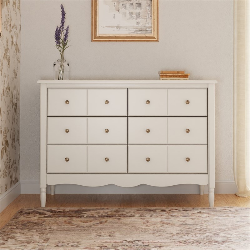Namesake Liberty 6-Drawer Assembled Dresser in Warm White