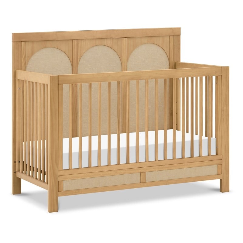 Namesake Eloise 4-in-1 Convertible Crib in Honey and Performance Sand Eco-Weave