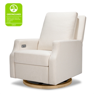 namesake crewe electronic swivel glider recliner in performance cream