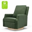 Namesake Crewe Recliner and Swivel Glider in Forest Green Velvet w/Wood Base