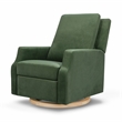 Namesake Crewe Recliner and Swivel Glider in Forest Green Velvet w/Wood Base
