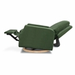 Namesake Crewe Recliner and Swivel Glider in Forest Green Velvet w/Wood Base