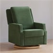 Namesake Crewe Recliner and Swivel Glider in Forest Green Velvet w/Wood Base