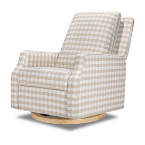 Namesake Crewe Recliner and Swivel Glider in Tan Gingham