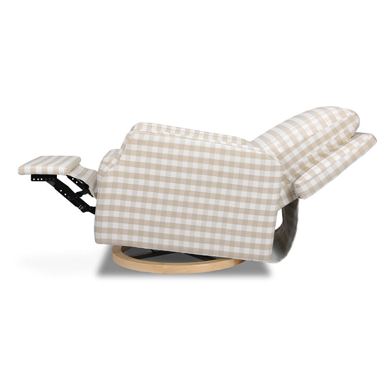 Namesake Crewe Recliner and Swivel Glider in Tan Gingham